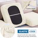 hyha Waterproof Couch Cushion Covers for Pets, Non Slip Sofa Seat Cover for Dogs Washable, Soft Thick Stretch Jacquard Fabric, Sofa Slipcovers with Elastic Bottom (3 Pieces, Light Beige)