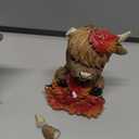 Wesiti 2 Pcs Thanksgiving Decor Highland Cow Resin Figurine Pumpkin Maple Leaf Highland Cow Gnomes Scottish Statues Calf Lovers Gifts for Fall Autumn Home Garden Kitchen Office Tiered Tray Table Decor