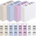 Clabby 2000 Pcs 4 Colors Part Small Coat Check Tickets Colored Paper Coat Room Check Tags Multi Color Room Tags (Set of Pink Yellow Blue and White)