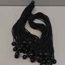 Bungee Cord with Balls 15 Inch, UV Resistant, Black, 50- Piece