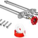 Boltigen 10inch Anti-Siphon Frost Free Hot and Cold Sillcock Valve, Chromed Brass Freeze Proof Outdoor Water Wall Hydrant Faucet, 1/2" NPT X 3/4’’ GHT Hose Bib Frost Free Outside Spigot (10inch)
