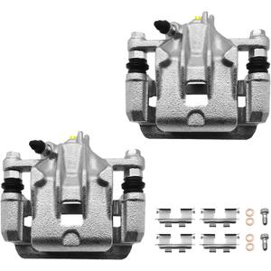 Rear Disc Brake Caliper Assembly with Bracket Compatible with Select Hyundai Models - Elantra Sedan 2007 2008 2009 2010, L4 2.0L|Rear Driver & Passenger Brake Calipers for 19-B3457 19-B3456