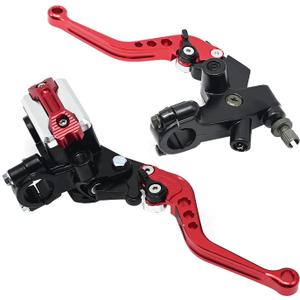 7/8'' 22mm Universal Motorcycle Brake Lever Clutch Master Cylinder Lever Set Reservoir for Harley Honda Kawasaki Suzuki Yamaha