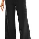 Women's High Waist Wide Leg Yoga Pants, 32" Inseam Stretchy Casual Workout Trousers for Yoga, Lounge & Travel