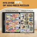 Nariolar 1000-Piece Puzzle Storage Folder | Portable Large Jigsaw Puzzle Organizer with 15 HD Pockets, Holds 30 Puzzles, Dustproof & Protective Accessory, X-Large