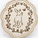 Bunny Embroidery Wall Sign, 2 pack