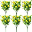 Tigeen 6 Pack Lemon for Decoration Fake Lemon Branches Artificial Vivid Yellow Faux Lemons Tables Centerpiece for Kitchen Stem Fruits for Home Spring Summer Decor