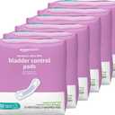Amazon Basics Women's Incontinence Pads, Postpartum, Bladder Control, Light Absorbency, Unscented, 180 Count (6 Packs of 30)