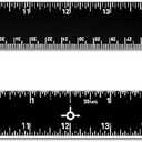 Alumicolor Aluminum Straight Edge with Center Finding Back, 24IN, Black