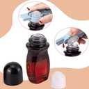 Ellbest 4Pcs Rollerball Bottles Set 50ml Gradient Red Glass Deodorant Roller Bottle with Plastic Roller Ball and 2Pcs Opener Perfume Roll On Bottles Deodorant Containers for Essential Oils (Black Lid)