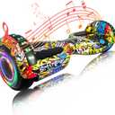 SIMATE Hoverboard, Bluetooth All Terrain Hover Boards with LED Lights and APP Control, Gifts for Kids Adults Girls Boys, for All Ages