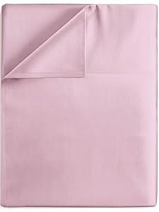 Cal King Size Flat Sheet - Hotel Quality Top Flat Bed Sheet Only - Ultra-Soft, Comfy, Breathable & Cooling - Fade & Wrinkle Free - Easy-Care, Stain & Shrink Resistant Bedding - Oeko-Tex - Light Pink