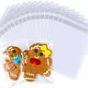 PigPotParty Cookie Bags 4''x 6", 100 Pcs Self Sealing Cellophane Treat Bags, Small Clear Plastic Goodie Bag for Gift, Snack, Party Favor, Candy