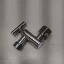 YDmeet All Metal Shower Head Adapter, 360  Adjustable Shower Head Extension Arm Connector for Shower Heads- Chrome