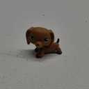 Rare Mini Pet Toys #518 Puppy Dog Dachshund Brown Animal Figure
