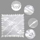 Qerhod Women's Skeleton Halloween Costume Skeleton Cape Poncho, Includes Masquerade Mask for Halloween