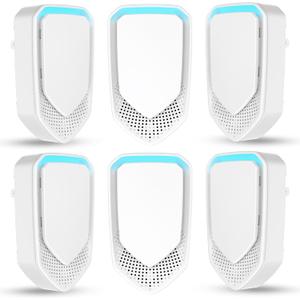 6Pcs Air Ionizer Plug In Air Purifier with Negative Ion Generator,2026 Air Ionizers for Home&Dust Mites,Quiet Mini Air Freshener for Home,Office,Basement,Air Purifiers for Odor,Dust,Smoke,Pets Smell