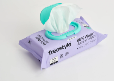 12pcs Freestyle Wipes, Unit 12,99% Water, 72 Jumbo Wipes
