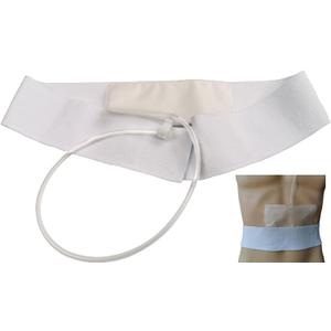Urine Collection Belt, Adjustable Waistband with Leak-Proof Pouch, Portable Urinary Storage Bag for Travel Emergency and Daily Use (White, Small)