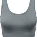size M HATOPANTS Women Sleeveless Racerback Crop Tank Top Cami Backless Scoopneck Shirts