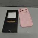 KANGHAR Compatible with iPhone 17 Pro Max Case 2025, Silicone Checkered Cute Pattern, Camera Protection Soft Slim Shockproof Edge Phone Cover for Girls Women -Pink