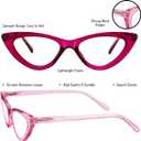 Yogo Vision Reading Glasses Readers for Women Cateye Eyeglasses and Light Spring Hinge Frame