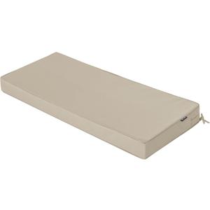 Outdoor Bench Cushion 48 x 18 Inch Thick Waterproof Porch Swing Cushions with Tie Patio Furniture Chair Cushion Bench Pad Color Fastness Backyard Seat Pads, Cream