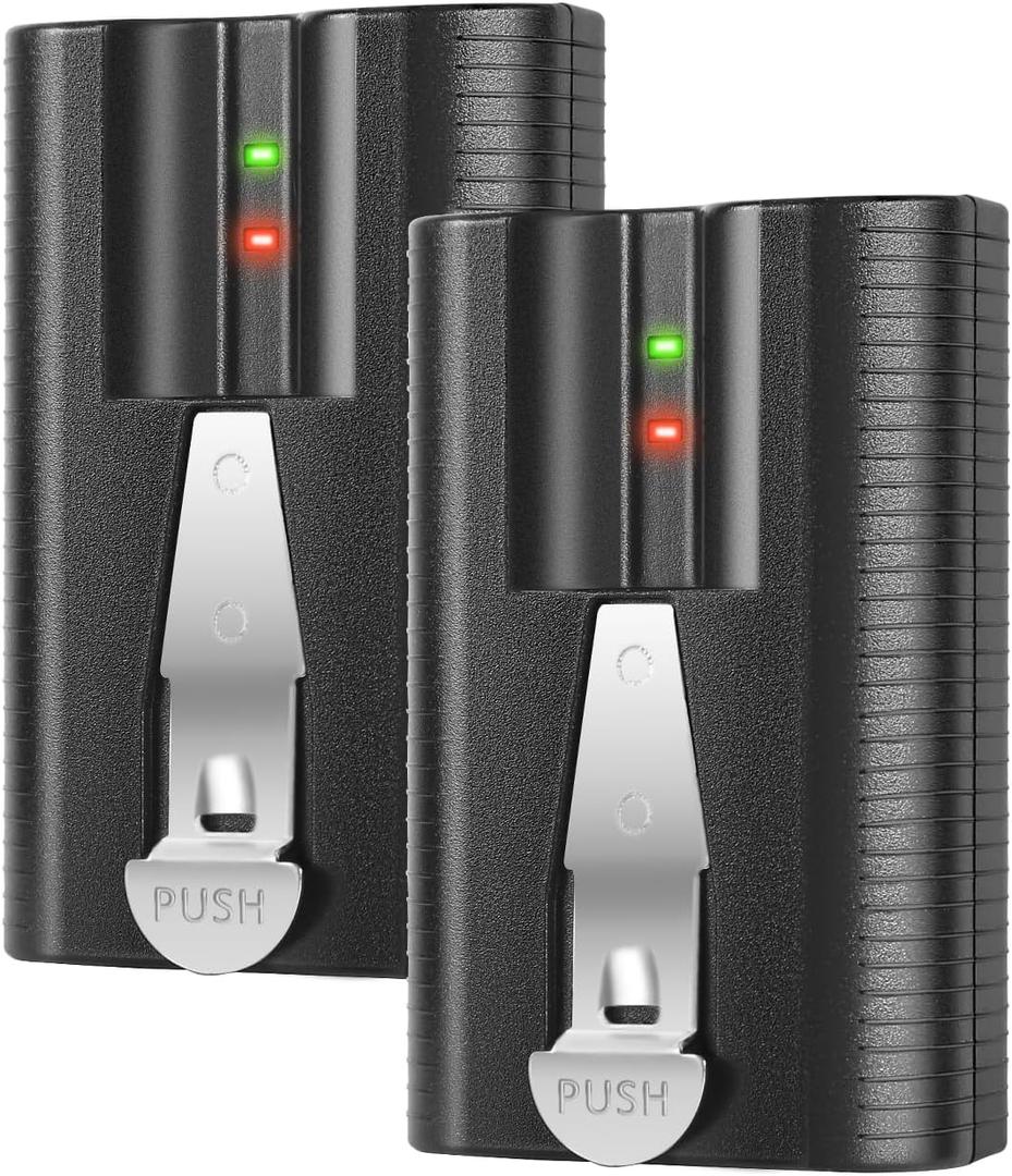 2 Packs 6040mAh 3.65V Rechargeable Batteries for Ring Doorbell 2/3/4/3 Plus, Stick Up Cam (2nd/3rd Gen), Spotlight & Peephole Cam