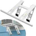 Air Conditioner Support Bracket, Adjustable Window AC Bracket, No Drilling, Heavy Steel Air Conditioner Stand Fit Most Single and Double-Hung Windows, Hold Up to 220lbs (White)