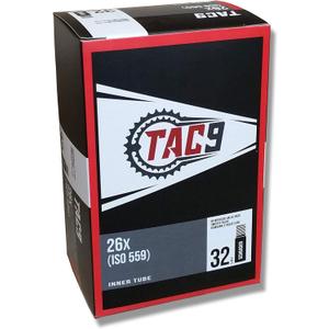 2 x TAC 9 Bike Tubes, 26" Standard Schrader Valve - Select Your Size