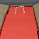qiqee 100PCS Gift Bag with Handles Bulk Red Paper Bags Multiple Uses (11"x5"x8"inch Medium Size)