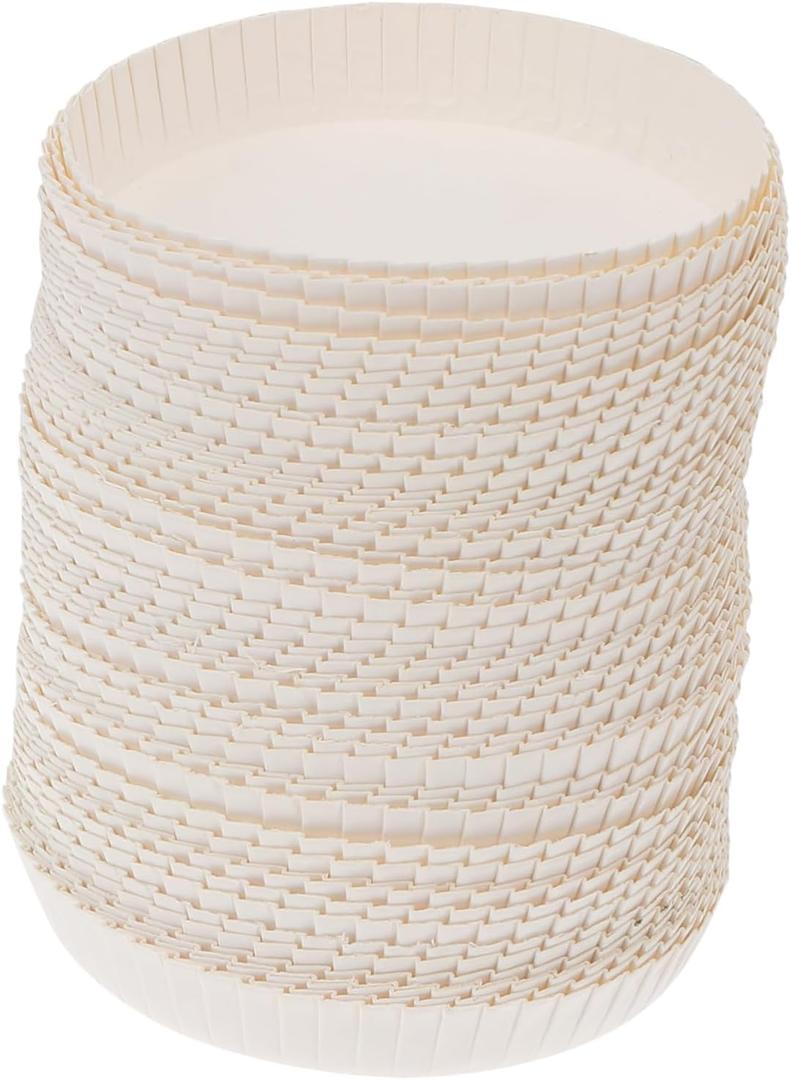 Cabilock Disposable Cup Lids 100 Pack 3.15 Inch Paper Covers for Hot and Cold Beverages Eco-Friendly Drink Lid for Restaurants Bars Hotels and Home Use