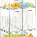 LALOBLUE Set of 5 Stackable Storage Drawers, Clear Acrylic Organizer Bins for Beauty Supplies, Perfect for Makeup Vanity, Undersink, Kitchen, Cabinet,Pantry Organization and Storage
