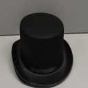 2 Pack Black Felt Top Hat, Funny Party Stovepipe Hat, Formal Tuxedo Vampire Costume Hat, Dress Up Victorian Hat for Cosplay, Halloween, Unisex