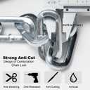 Via Velo 7mm Square 4-Sided Chain Bike Lock, 2.96ft Length, 4 Keys, Sold Secure Bronze, Black, Chain Bike Lock