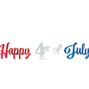 Beistle Foil Happy 4th of July Streamers, Patriotic Independence Day Red Silver Blue Party Decorations with White Ribbon, USA American Holiday Party Supplies for July 4th, 10” x 5’
