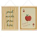 NaZaUK Motivational Classroom Wall Decor,Great Minds Grow Here, Inspirational Poster Hanger Frame Wall Art Banner for Nursery Classroom Playroom Decor, 12x16 Inch