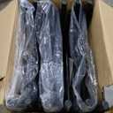 Amazon Basics Sturdy Foldable Plastic Chair, Portable, 350-Pound Capacity, Black, 6-Pack