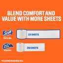 3 x Scott ComfortPlus Toilet Paper, 12 Double Rolls, 231 Sheets per Roll, Septic-Safe, 1-Ply Toilet Tissue