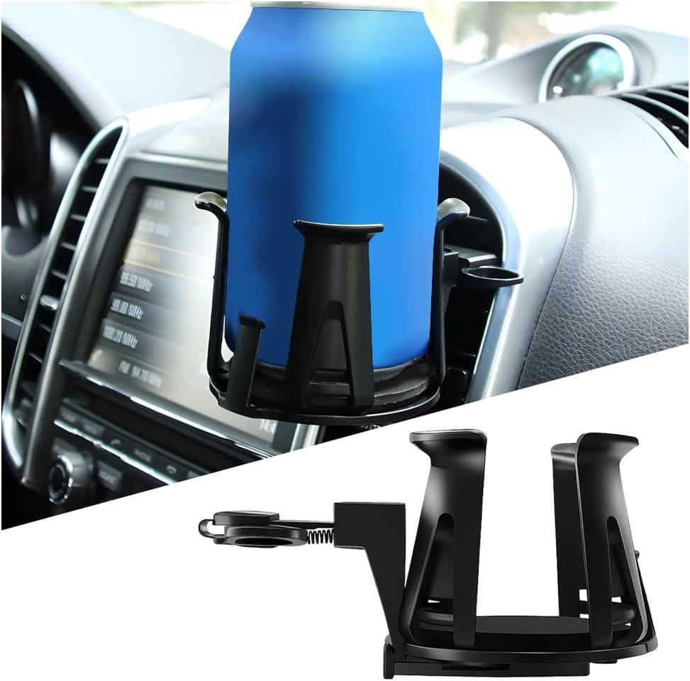 Car Cup Holder for Air Vent, Adjustable Vehicle Air Conditioner Water Bottle Mount Bracket, Portable Automotive Outlet Drink Beverage Holder Stand Accessories, Universal Fit