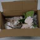 GLIDLION Wedding Bouquets for Bride Bridesmaid,White Champagne Artificial Roses Flowers for Wedding Church Decoration (7.5in)