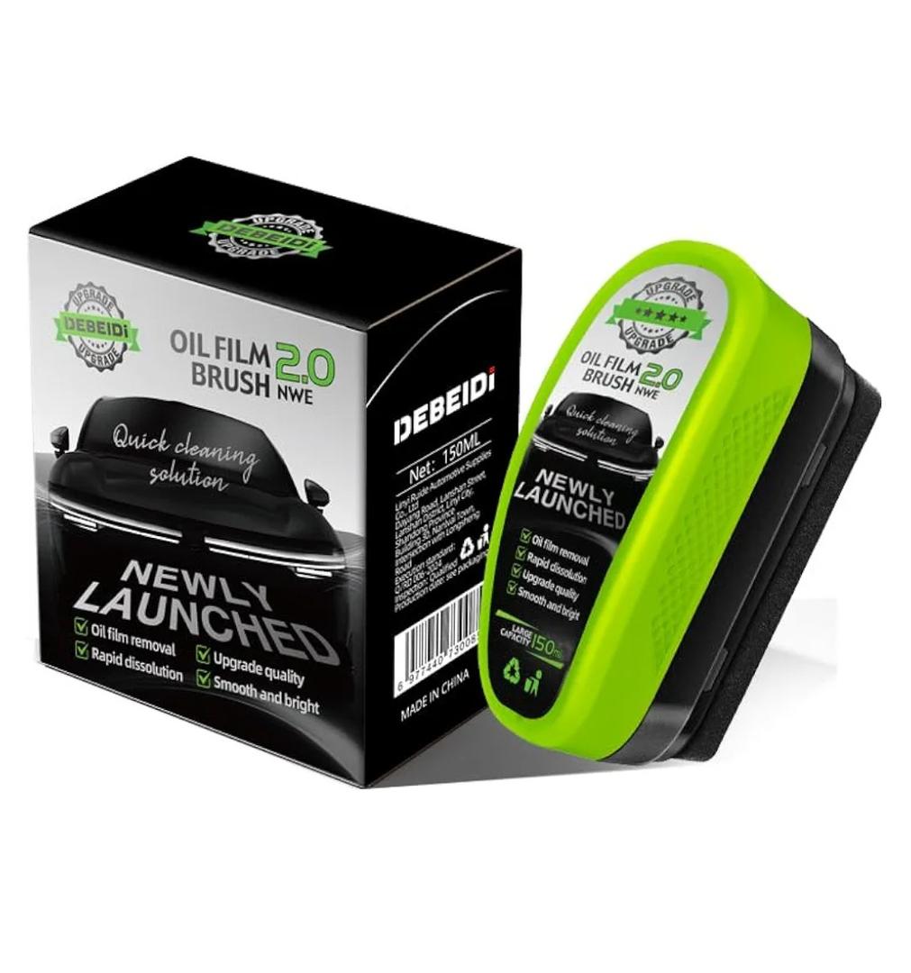 Easywave Clear Vision Glass Cleaner: 2026 New Automotive Glass Oil Film Cleaner for Car Windshield Cleaning Tool with Extra Cleaner, Universal Anti-Rain Fog Cleaning Glass Brush (2)