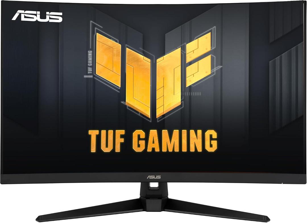 ASUS TUF 32 Inch Curved Gaming Monitor - QHD (2560 x 1440), 165Hz (Supports 144Hz), 1ms, Extreme Low Motion Blur, Speaker, FreeSync Premium, VESA Mountable, DisplayPort, HDMI - VG32VQ1B