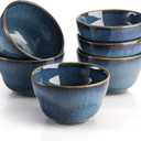 Peohud 3 Pack Small Dessert Bowls, 8 Ounce Bouillon Cups, Porcelain Pinch Bowl Ramekins for Dessert Pudding Soup Dipping Sauce