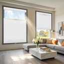 No Drill Top Down Bottom Up Light Filtering Cellular Shades White, 27x64