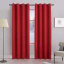 99% Blackout Curtains & Drapes Panels 84 Inches Darkening Curtains - Thermal Insulated Curtain for Bedroom-Red 84 Inches Long Grommet Window Curtain 2 Panels Set,W 52" x L 84"