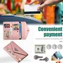 Wallet Case for Samsung Galaxy S9 Plus Leather Flip Zipper Purse Handbag with Credit Card Holder Shoulder Strap and Wrist Strap Lanyard Phone Cover for S9+ 9S 9+ S 9 9plus S9plus Women Pink