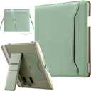 E NET-CASE Case for Kindle Scribe 10.2 inch(2024/2022 Release),Premium PU Leather with Card Slot and Pen Holder and Auto Sleep/Wake,Shoulder Strap Cover for 10.2" Kindle (Light Green)