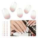 7 x Semi Cured Gel Nail Strips, 20 PCS Gel Nail Stickers Work with UV Light, Gel Nail Wraps, Salon Quality & Easy to Use - Pure Powder