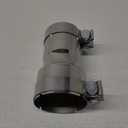 Stainless Steel 2.5 to 3 Inch Exhaust Adapter, 2.5" ID to 3" ID Exhaust Reducer Connector Pipe with Clamp (2.5" - 3")